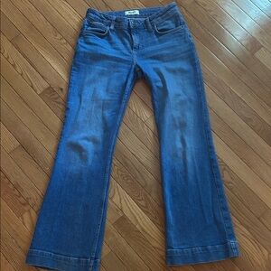 Wrangler Mae Mid Rise Bright Blue Trouser Jean